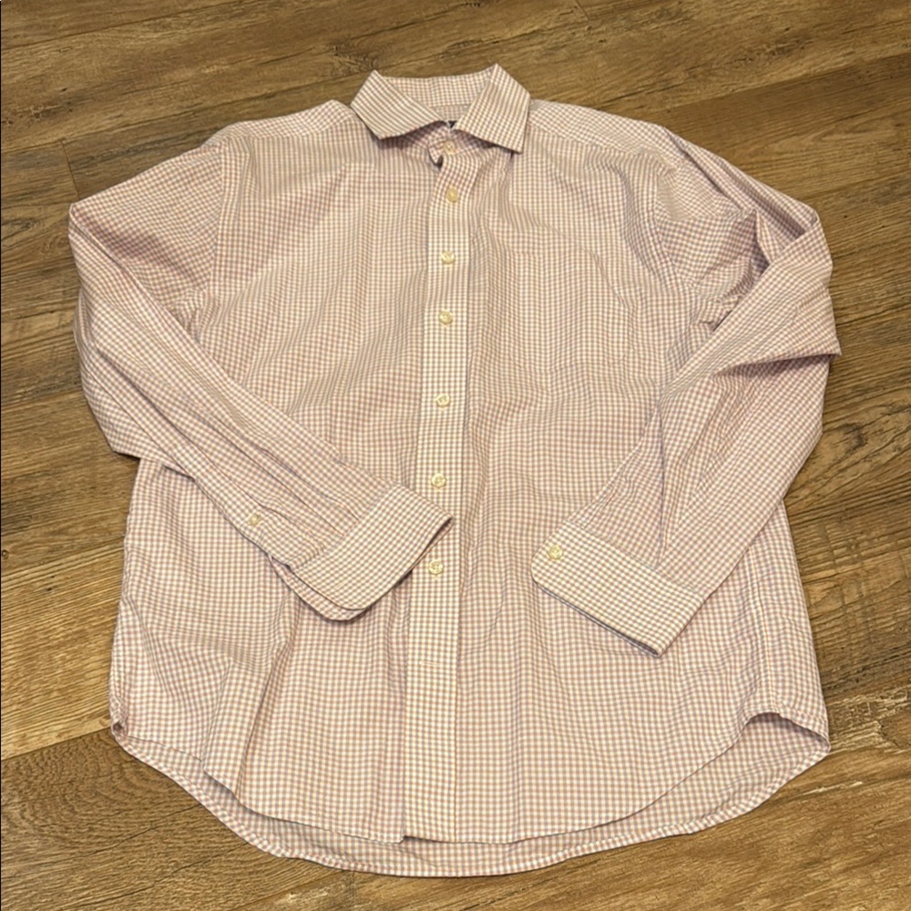 Vineyard Vines Men's Light Pink Checkered Shirt